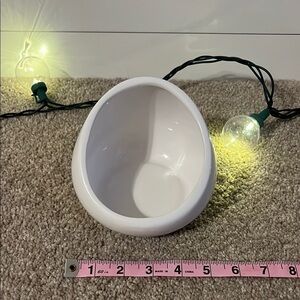 White Ceramic Oval Boom Bowl